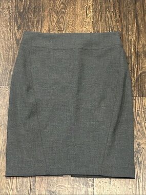 LOFT Petites Charcoal Gray Pencil Skirt